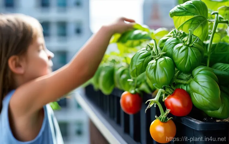 베란다 텃밭 가꾸기 노하우 - **Prompt 2: Smart Vertical Gardening with Sustainable Solutions**
    "A compact yet highly efficien...
